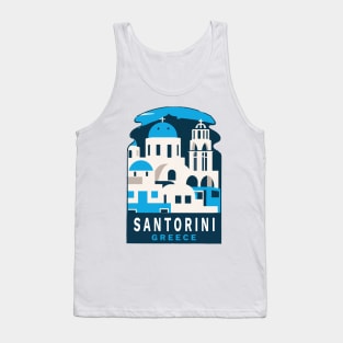 Vintage Style Santorini Decal Tank Top